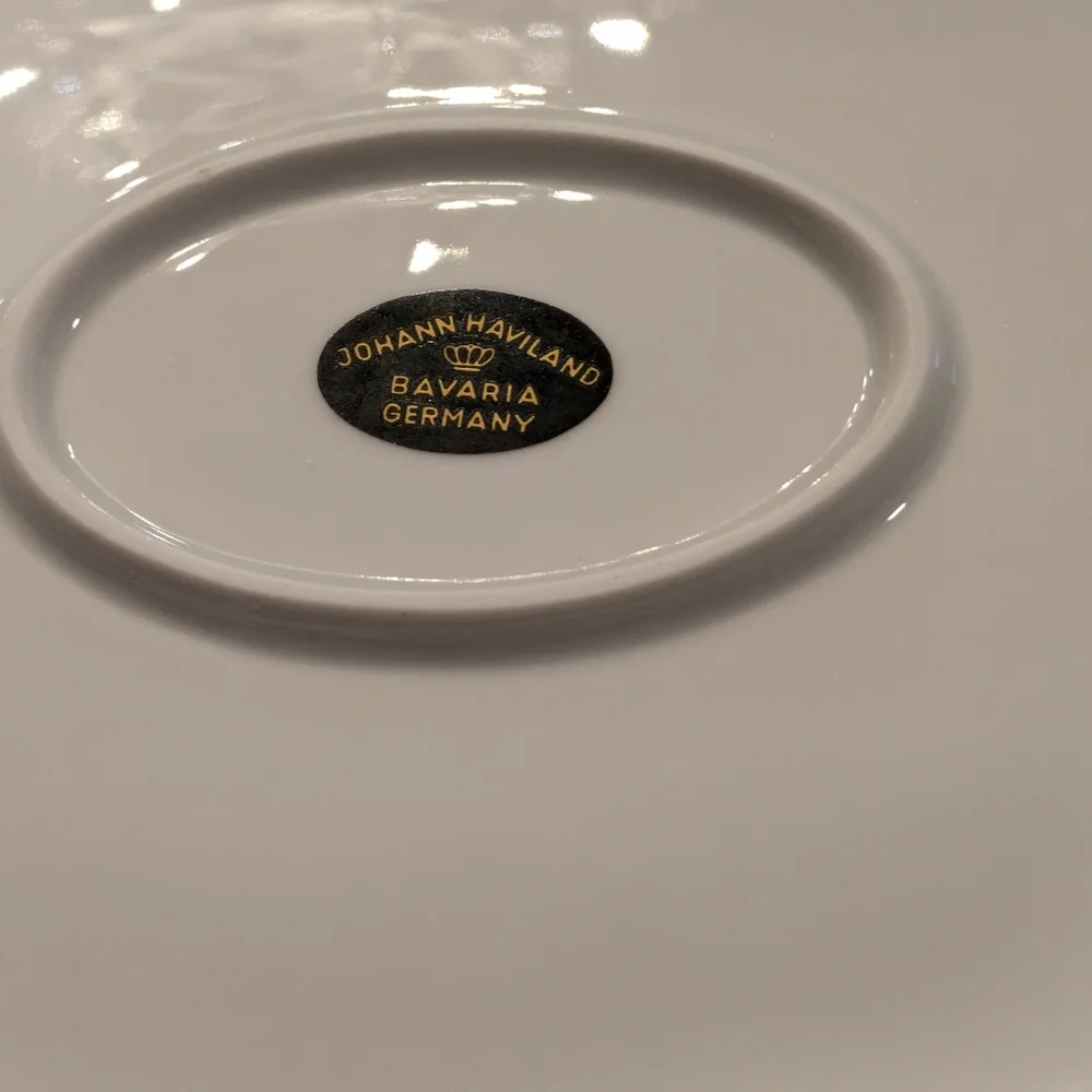 7pc. Johann Havilland Bavaria Germany Dinner Ware Set. Oval Serving Plate and 6